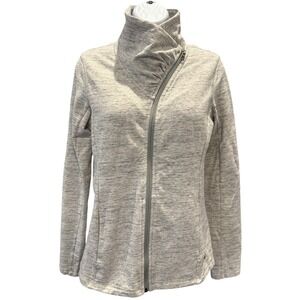 Tuff Athletics Gray Jacket ✨ Asymmetrical Zip Funnel Neck‎ Athleisure Women's S